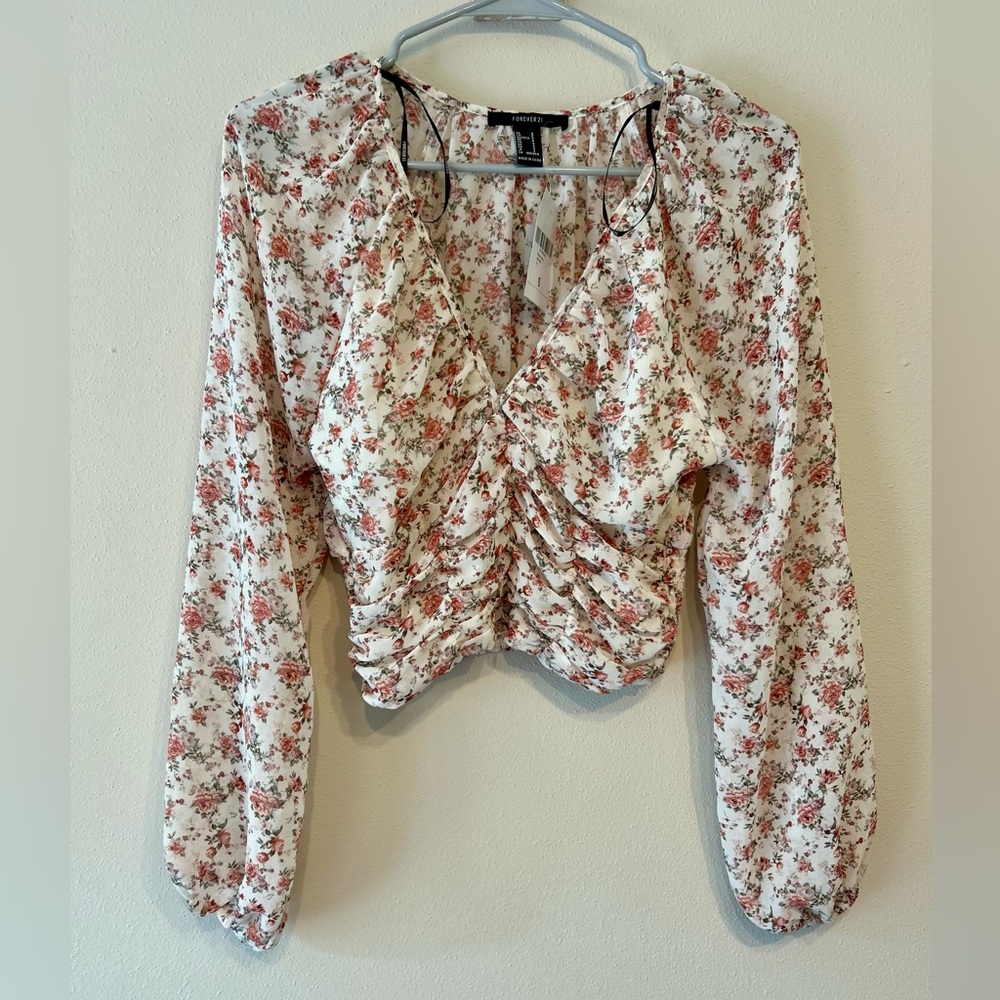 Forever 21 Long Sleeve Crop Top